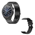 GT3Pro 1.28-Inch Health Monitoring Bluetooth Call Smart Watch With NFC, Color: Black Three-bead Stee
