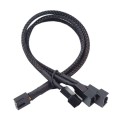 0.27m Computer PWM Temperature Control Cooling Fan Extension Cable Chassis HUB Connector(1 In 3)