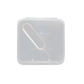 Cell Phone SIM Card Removal Pin Memory Card Holder With Storage Case, Specification: White Box+Card