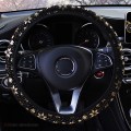 Car Steering Wheel Cover Hot Stamping Without Inner Ring Elastic Band Cover(Random Color Delivery)