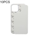 For iPhone 15 Plus 10PCS 2D Blank Sublimation Phone Case(Transparent)