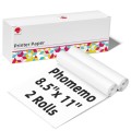 Phomemo 2 Rolls Letter Thermal Paper Use With M08F Printer Holder