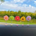 5pcs /Set Flower Car Shaking Head Center Console Decoration, Style: Swinging Sunflower