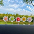 5pcs /Set Flower Car Shaking Head Center Console Decoration, Style: Swinging Petals Sun Flower