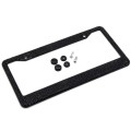 US Standard Stainless Steel License Plate Modified Frame With Diamonds, Color: Round Hole Black Diam