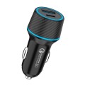 QIAKEY Dual Fast Charging Charger One To Two Cigarette Lighter, Size: TH215 43W(Black)