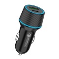 QIAKEY Dual Fast Charging Charger One To Two Cigarette Lighter, Size: TH229 96W(Black)