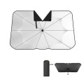 140x79cm Car Front Gear Opening Style Insulated Sun Protection Parasol(Black Base Cloth)