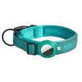 For AirTag Tracker Dog Collar Neoprene Lining Reflective Pet Collar, Size: XL(Royal Blue)