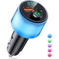 48W PD Fast Charging Car Bluetooth MP3 Player Ambient Light(Black)