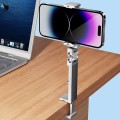 360 Degree Rotating Folding Mobile Phone Screen Stand Multi-angle Adjustable Selfie Stick(Silver)