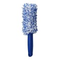 30cm Microfiber Long-handled Plush Tire Cleaning Brush(Blue White)