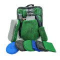 9pcs /Set Car Detailing Gloves Rags Waxing Cleaning Set(Green)