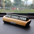 Hidden Luminous Temporary Parking Sign With Car Number, Color: Imitation Wood Grain