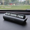 Hidden Luminous Temporary Parking Sign With Car Number, Color: Pure Black