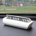 Hidden Luminous Temporary Parking Sign With Car Number, Color: Pure White