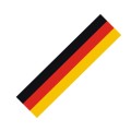 2pcs Steering Wheel Three-color Label Car Modification Film, Pattern: German Flag