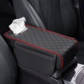 Car Armrest Box Booster Pad Widened Interior Tissue Box, Color: Black Red