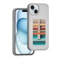 For iPhone 15 NFC Four-Color E-ink Screen DIY Phone Case(Gray)