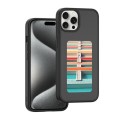 For iPhone 15 Pro NFC Four-Color E-ink Screen DIY Phone Case(Black)