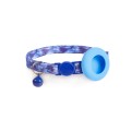 For AirTag Pet Collar Holder Print Design Case with Bell and Safety Buckle, Style: Blue Gradient