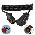 7 Core To 7 Pin Car Trailer Connector With 2m PU Spring Wire(1122)