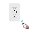 Smart Wall Socket 120 Type WIFI Remote Control Voice Control With USB Socket, Model:American Wall So
