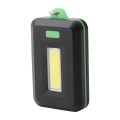 2 PCS 3W Mini COB LED Flashlight Keychain Emergency Camping  Backpack Light with 3 Modes(Green)