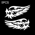 5 PCS Guardian Angel Wings Lovely Reflective Car Stickers Fashion Car Rearview Mirror For Strip Subs