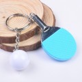2 PCS Creative Metal table Tennis Keychain Handmade Jewelry Sports Keychain, Specification:22.