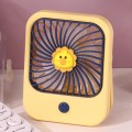 Portable Handheld Mini Fan USB Desktop Fan (Yellow)