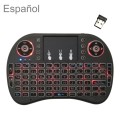 Support Language: Spanish i8 Air Mouse Wireless Backlight Keyboard with Touchpad for Android TV Box
