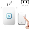 CACAZI FA86 Self-Powered Smart Home Wireless Doorbell, US Plug(White)