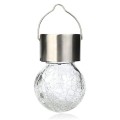 RGB Color Outdoor Hanging Decoration Shiny Crystal Gaze Ball Lamp with Solar Panel
