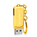 MicroDrive 32GB USB 2.0 Creative Personality Metal U Disk with Keychain (Gold)