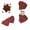 MicroDrive 8GB USB 2.0 Creative Heart Chocolate U Disk