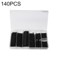 140 PCS / Box Waterproof High Toughness Oxidation Resistance Seal Heat-shrinkable Butt Wire Tube, Ra