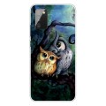 For Samsung Galaxy A02s Shockproof Painted Transparent TPU Protective Case(Owl)...