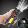 Flashlight LED Multi-Function [ USB Rechargeable ] with COB Portable Built-in Lithium Battery