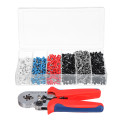 1500Pcs Wire Connector Terminal Bootlace Ferrule Crimper Kit with Ratchet Crimping Tool 0.25-10mm