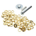 100pcs Brass Coated Canvas Buckle Quick Snap Fastener Buttons Screws Kits