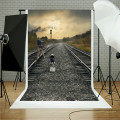 Backdrop Train Road Railway Track Camera Theme Photography Background Cloth Backdrop