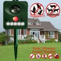Solar Ultrasonic Animal Repeller Bird Dog Cat Repellent PIR Signal LED Strobe Light for Garden Yard