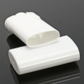 10Pcs White Empty Deodorant Containers Refillable Oval Lip Balm Twist Up Tube with Lid Caps