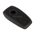Car Flocking Plastic Square-shaped Key Protective Cover Two Buttons for Mercedes-Benz (Black)