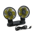 F404 Car Center Console USB Dual-head Electric Cooling Fan with Aromatherapy