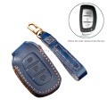 Hallmo Car Cowhide Leather Key Protective Cover Key Case for Hyundai IX35 B Style