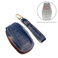 Hallmo Car Cowhide Leather Key Protective Cover Key Case for Geely Emgrand B Style