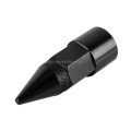 4 PCS 6-edeg Shape Gas Cap Mouthpiece Cover Tire Cap Car Tire Valve Caps (Black)