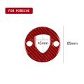 Car Carbon Fiber Steering Wheel Decorative Sticker for Porsche Macan 2014-2021